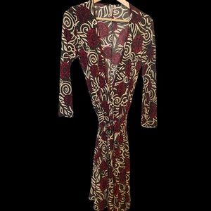 Pattern wrap dress